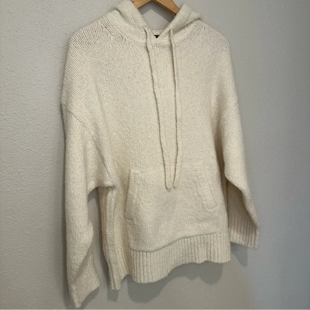 J. Crew Cozy Cream Knit Sweater Hoodie